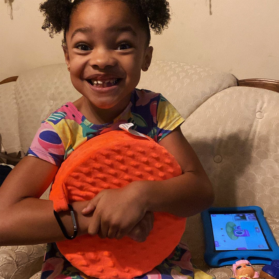 Special Needs Essentials FocusPad Seat (Plush Textured Orange Circle)