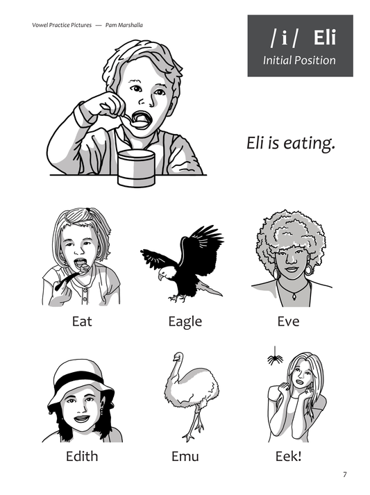 Vowel Practice Pictures -  Talk-Tools